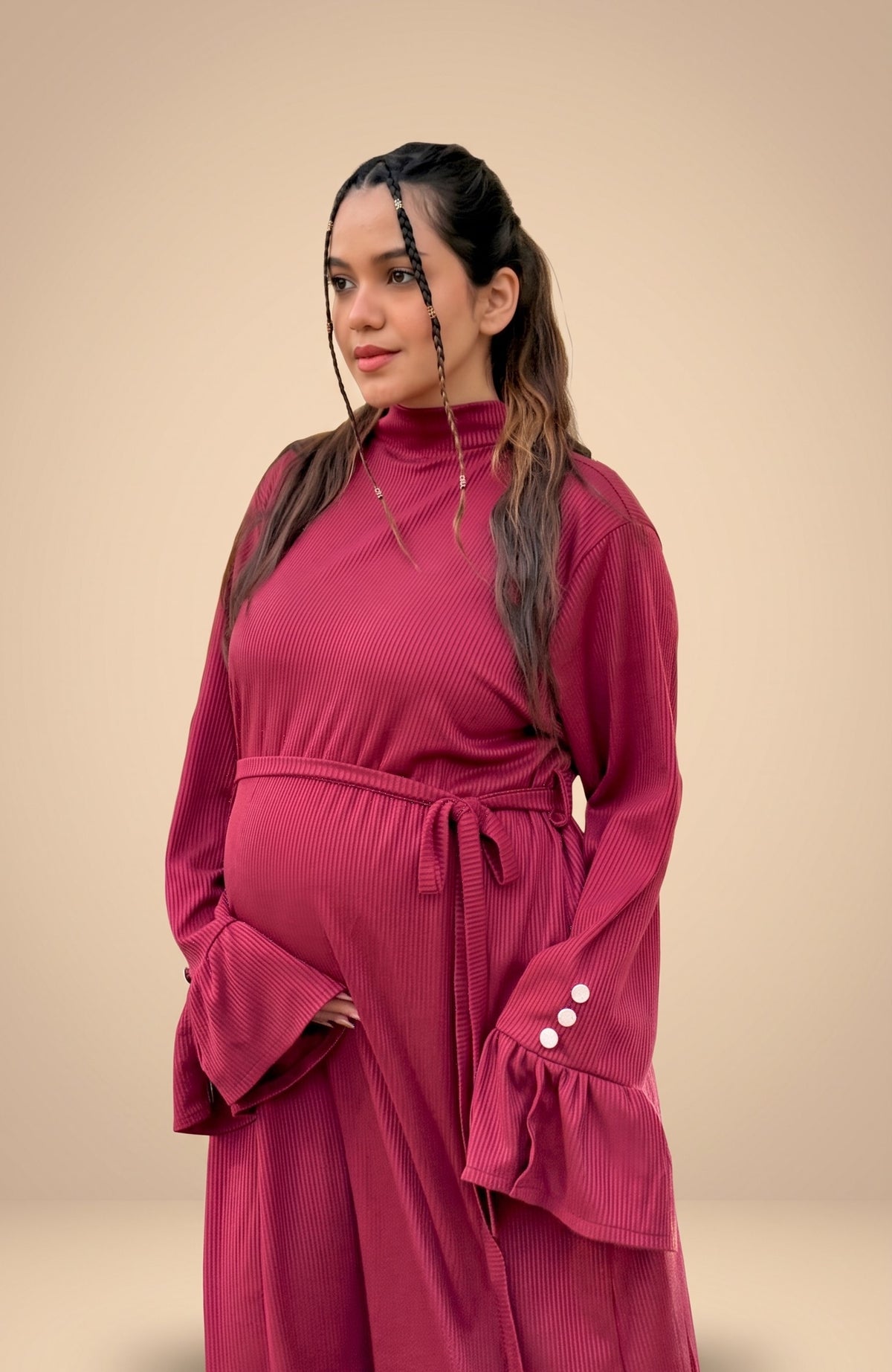 Femi Dress, Burghandy