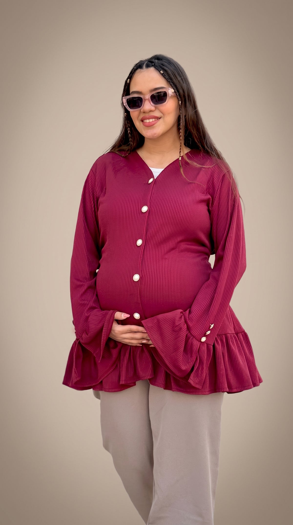Belle Blouse, Burghandy