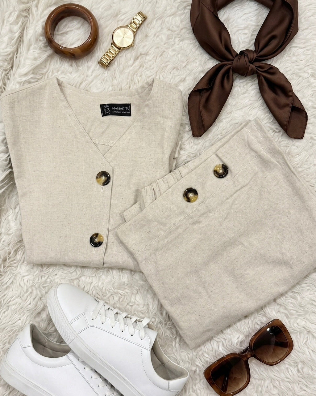 The Beige Linen Set