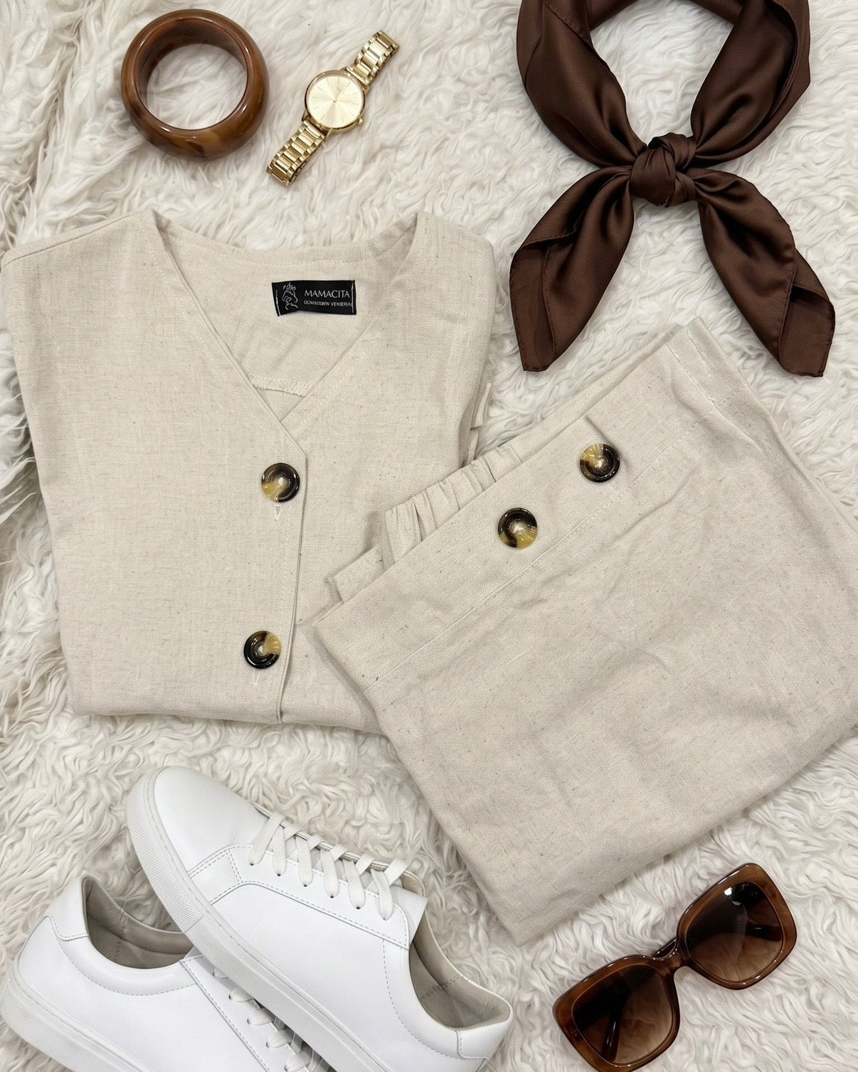 The Beige Linen Set