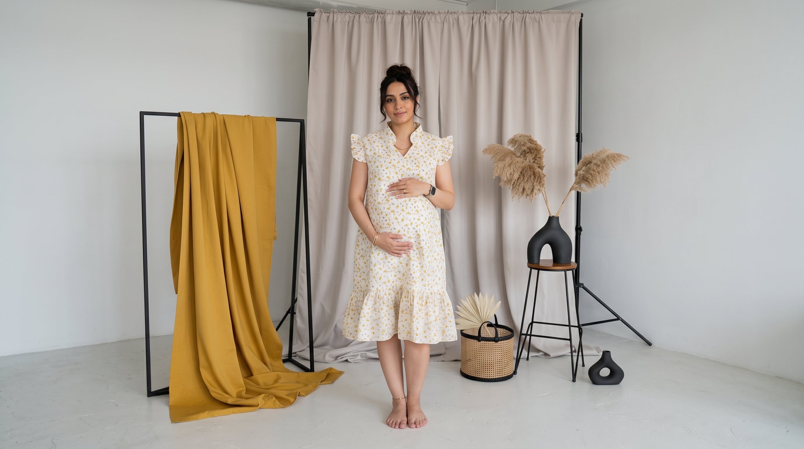 Yellow Flory Dress