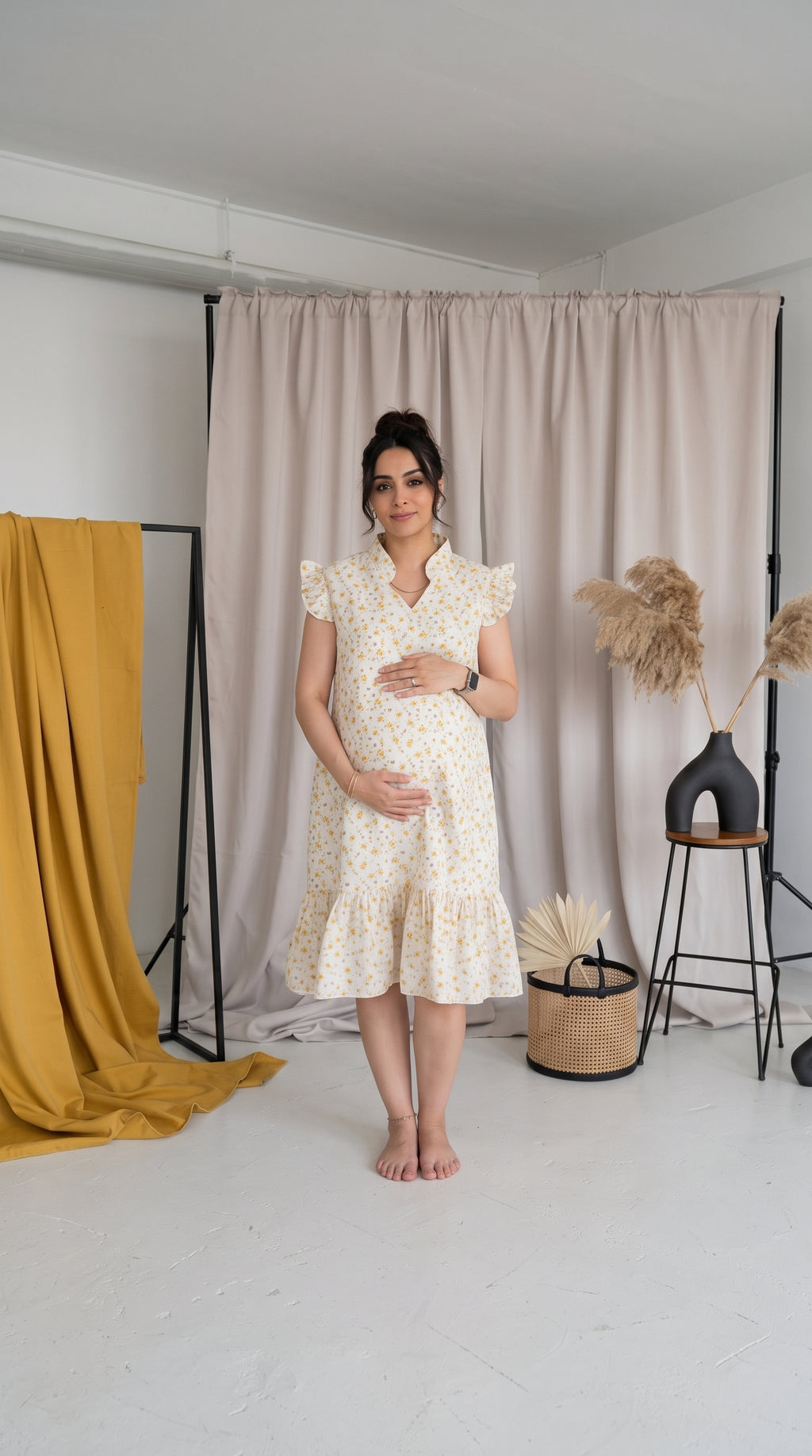 Yellow Flory Dress