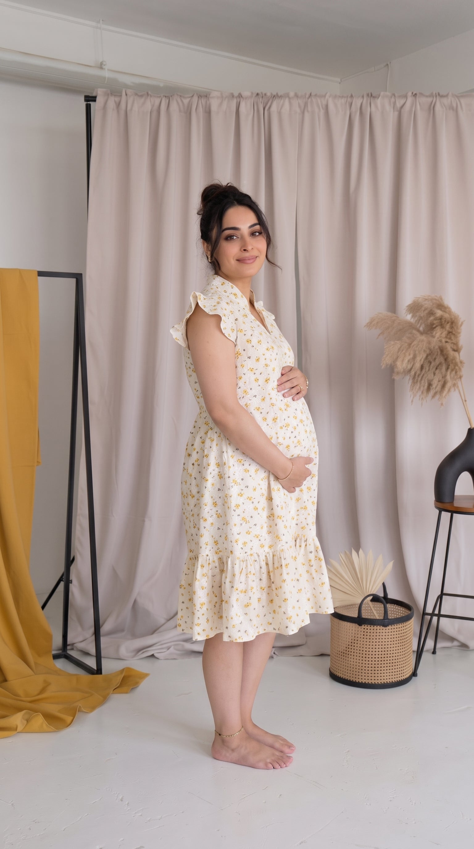 Yellow Flory Dress