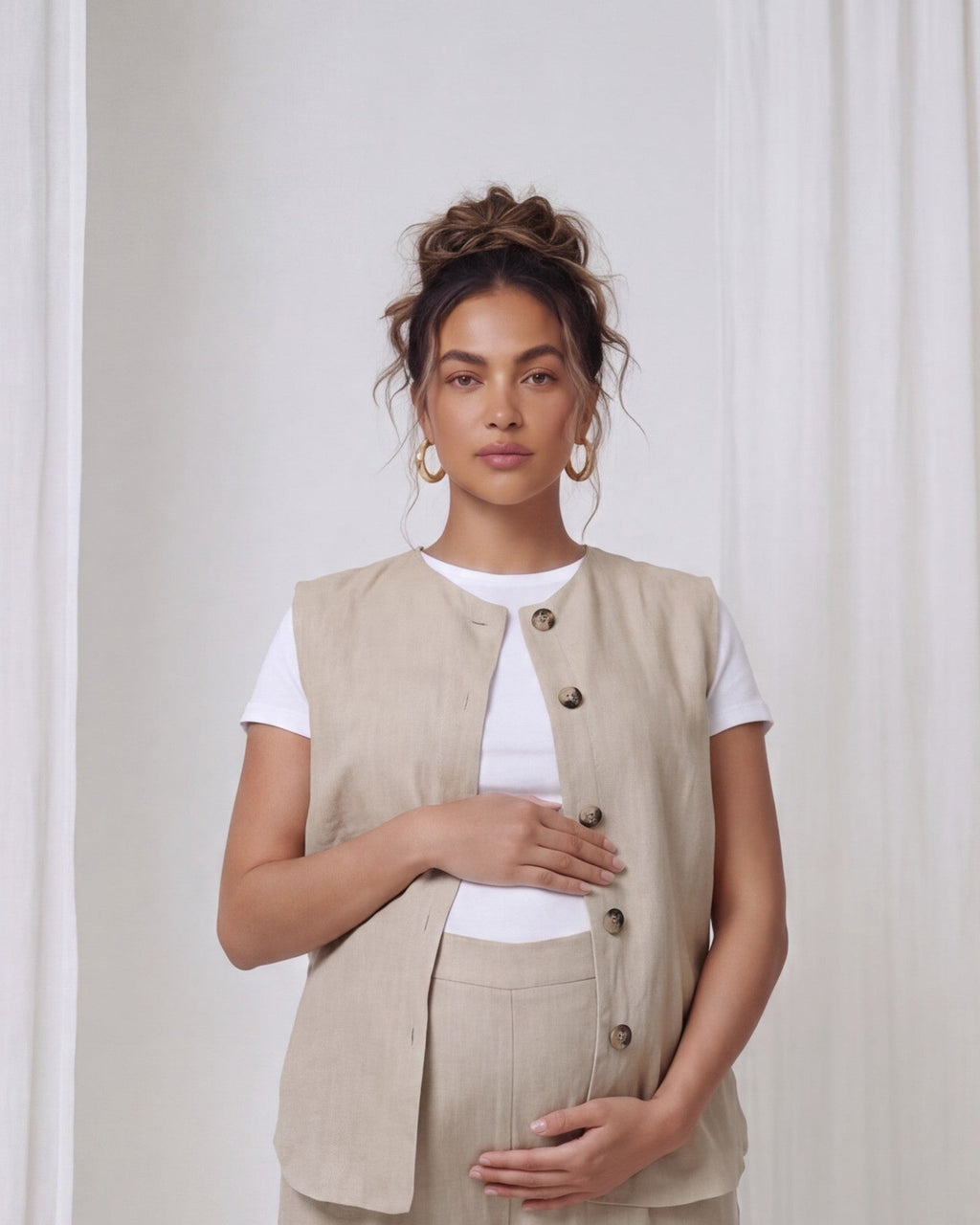 The Beige Linen Set